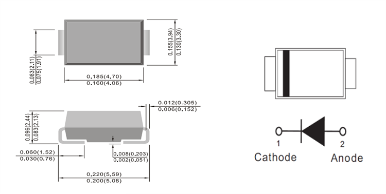 PANJIT S5xB Surface Mount General-Purpose Rectifiers